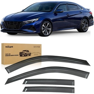 image:imageNilight Window Rain Guards for Hyundai Elantra 2021 2022 2023 2024 2025 TapeOn Window Visors Outside Mount Vent Visors Window Deflectors Smoke Tint 4PCS