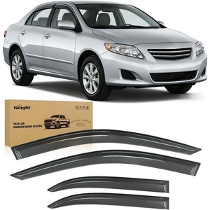 image:imageNilight Window Rain Guards for Toyota Corolla 2003 2004 2005 2006 2007 2008 TapeOn Window Visors Outside Mount Vent Visors Window Deflectors Smoke Tint 4PCS