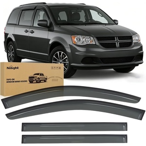 image:imageNilight Window Visors for Dodge Grand Caravan 20082020 Chrysler Town amp Country 20082016 VW Routan 20092012 TapeOn Rain Guards Outside Mount Vent Visors Window Deflectors Smoke Tint 4PCS