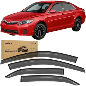 image:imageNilight Window Visors for Toyota Camry 2007 2008 2009 2010 2011 TapeOn Rain Guards Outside Mount Vent Visors Window Deflectors Smoke Tint 4PCS