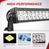 image:imageNilight 135 Inch 72 W LED Light Bar with Yellow Black Covers Spot Flood Combo Lighting for Off Road Driving Fog Lamp on Motorcycle Van Camper Car Pickup Golf Cart ATV UTV SUV Truck Boat 4x4