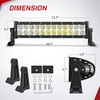 image:imageNilight 135 Inch 72 W LED Light Bar with Yellow Black Covers Spot Flood Combo Lighting for Off Road Driving Fog Lamp on Motorcycle Van Camper Car Pickup Golf Cart ATV UTV SUV Truck Boat 4x4