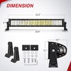 image:imageNilight 22 Inch 120 W LED Light Bar with Yellow Black Covers Spot Flood Combo Lighting for Off Road Driving Fog Lamp on Motorcycle Van Camper Car Pickup Golf Cart ATV UTV SUV Truck Boat 4x4