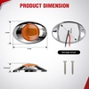 image:imageNilight 3 Inch Red Oval LED Marker Lights 10PCS Red Light Side Clearance Lights 12V DC IP67 Waterproof Chrome Housing for Semi Truck Trailer RV Bus Utility Vehicle Surface MountAmber