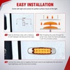 image:imageNilight 3 Inch Red Oval LED Marker Lights 10PCS Red Light Side Clearance Lights 12V DC IP67 Waterproof Chrome Housing for Semi Truck Trailer RV Bus Utility Vehicle Surface MountAmber 20Pcs