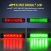 image:imageNilight 3 Inch Red Oval LED Marker Lights 10PCS Red Light Side Clearance Lights 12V DC IP67 Waterproof Chrome Housing for Semi Truck Trailer RV Bus Utility Vehicle Surface MountRed Green