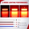 image:imageNilight 3 Inch Red Oval LED Marker Lights 10PCS Red Light Side Clearance Lights 12V DC IP67 Waterproof Chrome Housing for Semi Truck Trailer RV Bus Utility Vehicle Surface MountRed
