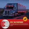 image:imageNilight 3 Inch Red Oval LED Marker Lights 10PCS Red Light Side Clearance Lights 12V DC IP67 Waterproof Chrome Housing for Semi Truck Trailer RV Bus Utility Vehicle Surface MountRed