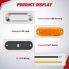 image:imageNilight 3 Inch Red Oval LED Marker Lights 10PCS Red Light Side Clearance Lights 12V DC IP67 Waterproof Chrome Housing for Semi Truck Trailer RV Bus Utility Vehicle Surface MountAmber