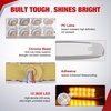 image:imageNilight 3 Inch Red Oval LED Marker Lights 10PCS Red Light Side Clearance Lights 12V DC IP67 Waterproof Chrome Housing for Semi Truck Trailer RV Bus Utility Vehicle Surface MountClear Amber 20Pcs