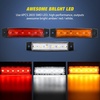 image:imageNilight 3 Inch Red Oval LED Marker Lights 10PCS Red Light Side Clearance Lights 12V DC IP67 Waterproof Chrome Housing for Semi Truck Trailer RV Bus Utility Vehicle Surface MountAmber Red White 30Pcs