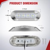 image:imageNilight 3 Inch Red Oval LED Marker Lights 10PCS Red Light Side Clearance Lights 12V DC IP67 Waterproof Chrome Housing for Semi Truck Trailer RV Bus Utility Vehicle Surface Mountwhite