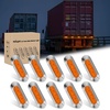 image:imageNilight 3 Inch Red Oval LED Marker Lights 10PCS Red Light Side Clearance Lights 12V DC IP67 Waterproof Chrome Housing for Semi Truck Trailer RV Bus Utility Vehicle Surface MountAmber