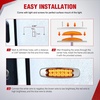image:imageNilight 3 Inch Red Oval LED Marker Lights 10PCS Red Light Side Clearance Lights 12V DC IP67 Waterproof Chrome Housing for Semi Truck Trailer RV Bus Utility Vehicle Surface MountAmber