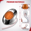 image:imageNilight 3 Inch Red Oval LED Marker Lights 10PCS Red Light Side Clearance Lights 12V DC IP67 Waterproof Chrome Housing for Semi Truck Trailer RV Bus Utility Vehicle Surface MountAmber