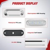 image:imageNilight 3 Inch Red Oval LED Marker Lights 10PCS Red Light Side Clearance Lights 12V DC IP67 Waterproof Chrome Housing for Semi Truck Trailer RV Bus Utility Vehicle Surface Mountwhite