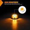 image:imageNilight 5 Inch Amber Top Roof Lights 5 Pack Smoked Lens 12 LED Cab Marker Lights DC 12V Hardwired IP67 Waterproof PCABS for Cascadia 20082019 Freightliner amp Most Semi Trucks TrailersSmoked Amber Dodge Ram 20032018