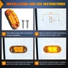image:imageNilight 5 Inch Amber Top Roof Lights 5 Pack Smoked Lens 12 LED Cab Marker Lights DC 12V Hardwired IP67 Waterproof PCABS for Cascadia 20082019 Freightliner amp Most Semi Trucks TrailersAmber 20PCS Universal