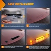 image:imageNilight 5 Inch Amber Top Roof Lights 5 Pack Smoked Lens 12 LED Cab Marker Lights DC 12V Hardwired IP67 Waterproof PCABS for Cascadia 20082019 Freightliner amp Most Semi Trucks TrailersSmoked Amber SilveradoSierra 20022007