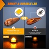 image:imageNilight 5 Inch Amber Top Roof Lights 5 Pack Smoked Lens 12 LED Cab Marker Lights DC 12V Hardwired IP67 Waterproof PCABS for Cascadia 20082019 Freightliner amp Most Semi Trucks TrailersAmber 9LEDHeavy Duty Trucks