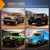 image:imageNilight 5 Inch Amber Top Roof Lights 5 Pack Smoked Lens 12 LED Cab Marker Lights DC 12V Hardwired IP67 Waterproof PCABS for Cascadia 20082019 Freightliner amp Most Semi Trucks TrailersSmoked Amber FordRam Trucks SUV POV
