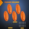 image:imageNilight 5 Inch Amber Top Roof Lights 5 Pack Smoked Lens 12 LED Cab Marker Lights DC 12V Hardwired IP67 Waterproof PCABS for Cascadia 20082019 Freightliner amp Most Semi Trucks TrailersAmber 4LEDHeavy Duty Trucks