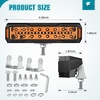 image:imageNilight 6 Inch LED Light Bar 2PCS 50W Amber Off Road Driving Work Fog Lights Spot Flood Combo IP67 Waterproof for Truck Pickup SUV ATV UTV Boat Motorcycle 4x4 Car