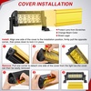 image:imageNilight 75 Inch 36 W LED Light Bar with Yellow Black Covers Spot Lighting for Work Backup Off Road Driving Fog Lamp on Motorcycle Van Camper Wagon Car Pickup Golf Cart ATV UTV SUV Truck Boat 4x475 inch 36W Light Bar light covers