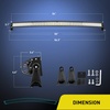image:imageNilight 75 Inch 36 W LED Light Bar with Yellow Black Covers Spot Lighting for Work Backup Off Road Driving Fog Lamp on Motorcycle Van Camper Wagon Car Pickup Golf Cart ATV UTV SUV Truck Boat 4x454Inch 312W Curved Light