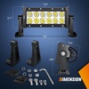 image:imageNilight 75 Inch 36 W LED Light Bar with Yellow Black Covers Spot Lighting for Work Backup Off Road Driving Fog Lamp on Motorcycle Van Camper Wagon Car Pickup Golf Cart ATV UTV SUV Truck Boat 4x475 inch 36W Light Bar