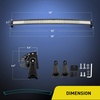 image:imageNilight 75 Inch 36 W LED Light Bar with Yellow Black Covers Spot Lighting for Work Backup Off Road Driving Fog Lamp on Motorcycle Van Camper Wagon Car Pickup Golf Cart ATV UTV SUV Truck Boat 4x452 inch 300W Curved Light Bar