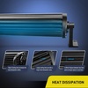 image:imageNilight 75 Inch 36 W LED Light Bar with Yellow Black Covers Spot Lighting for Work Backup Off Road Driving Fog Lamp on Motorcycle Van Camper Wagon Car Pickup Golf Cart ATV UTV SUV Truck Boat 4x452 inch 300W Curved Light Bar