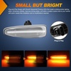 image:imageNilight Fender Side Marker Lights 2 PCS 24LED Front Clear Len Flowing Amber Light Compatible with Mitsubishi 20082018 Lancer Evolution X 2011up Outlander Sport 2014up Mirage 20072013 Outlander