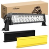 image:imageNilight 135 Inch 72 W LED Light Bar with Yellow Black Covers Spot Flood Combo Lighting for Off Road Driving Fog Lamp on Motorcycle Van Camper Car Pickup Golf Cart ATV UTV SUV Truck Boat 4x4