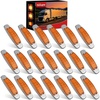 image:imageNilight 3 Inch Red Oval LED Marker Lights 10PCS Red Light Side Clearance Lights 12V DC IP67 Waterproof Chrome Housing for Semi Truck Trailer RV Bus Utility Vehicle Surface MountAmber 20Pcs
