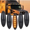 image:imageNilight 5 Inch Amber Top Roof Lights 5 Pack Smoked Lens 12 LED Cab Marker Lights DC 12V Hardwired IP67 Waterproof PCABS for Cascadia 20082019 Freightliner amp Most Semi Trucks TrailersSmoked Amber 12LEDFreightliner Cascadia 20082013