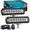 image:imageNilight 6 Inch LED Light Bar 2PCS 50W Off Road Driving Work Fog Lights Spot Flood Combo IP67 Waterproof with 18AWG Rocker Switch Wiring Harness Kit for Truck Pickup SUV ATV UTV Boat Motorcycle 4x4 Car