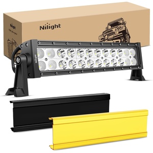 image:imageNilight 135 Inch 72 W LED Light Bar with Yellow Black Covers Spot Flood Combo Lighting for Off Road Driving Fog Lamp on Motorcycle Van Camper Car Pickup Golf Cart ATV UTV SUV Truck Boat 4x4