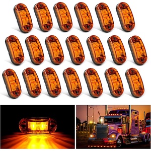 image:imageNilight 5 Inch Amber Top Roof Lights 5 Pack Smoked Lens 12 LED Cab Marker Lights DC 12V Hardwired IP67 Waterproof PCABS for Cascadia 20082019 Freightliner amp Most Semi Trucks TrailersAmber 20PCS Universal