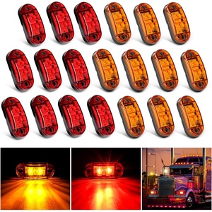 image:imageNilight 5 Inch Amber Top Roof Lights 5 Pack Smoked Lens 12 LED Cab Marker Lights DC 12V Hardwired IP67 Waterproof PCABS for Cascadia 20082019 Freightliner amp Most Semi Trucks TrailersAmberRed 20PCS Universal