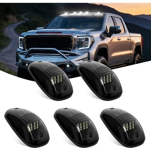 image:imageNilight 5 Inch Amber Top Roof Lights 5 Pack Smoked Lens 12 LED Cab Marker Lights DC 12V Hardwired IP67 Waterproof PCABS for Cascadia 20082019 Freightliner amp Most Semi Trucks TrailersWhite FordRam Trucks SUV POV