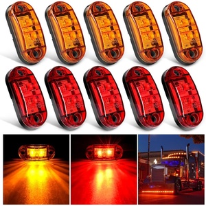 image:imageNilight 5 Inch Amber Top Roof Lights 5 Pack Smoked Lens 12 LED Cab Marker Lights DC 12V Hardwired IP67 Waterproof PCABS for Cascadia 20082019 Freightliner amp Most Semi Trucks TrailersAmberRed 10PCS Universal