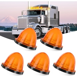 image:imageNilight 5 Inch Amber Top Roof Lights 5 Pack Smoked Lens 12 LED Cab Marker Lights DC 12V Hardwired IP67 Waterproof PCABS for Cascadia 20082019 Freightliner amp Most Semi Trucks TrailersAmber 18LED 2Heavy Duty Trucks