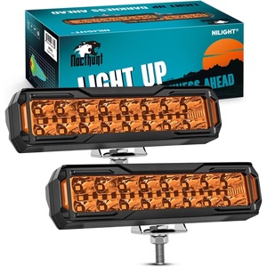 image:imageNilight 6 Inch LED Light Bar 2PCS 50W Amber Off Road Driving Work Fog Lights Spot Flood Combo IP67 Waterproof for Truck Pickup SUV ATV UTV Boat Motorcycle 4x4 Car