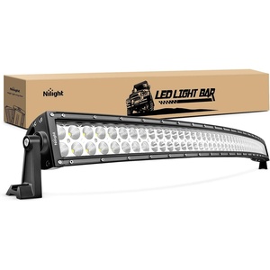 image:imageNilight 75 Inch 36 W LED Light Bar with Yellow Black Covers Spot Lighting for Work Backup Off Road Driving Fog Lamp on Motorcycle Van Camper Wagon Car Pickup Golf Cart ATV UTV SUV Truck Boat 4x452 inch 300W Curved Light Bar