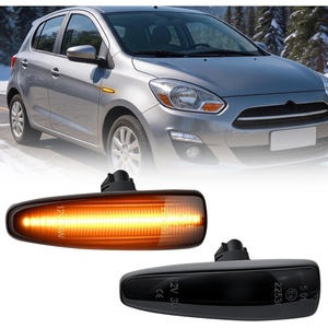 image:imageNilight Fender Side Marker Lights 2 PCS 24LED Front Smoked Len Flowing Amber Light Compatible with Mitsubishi 20082018 Lancer Evolution X 2011up Outlander Sport 2014up Mirage 20072013 Outlander