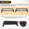 image:imageNilight 135 Inch Spot Flood Combo LED Light Bar Cover Black Protective Durable Polycarbonate Lens Waterproof Dustproof ScratchProof for SideMounted Roof Bumper Off Road Driving Fog Lighting