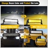 image:imageNilight 135 Inch Spot Flood Combo LED Light Bar Cover Yellow Protective Durable Polycarbonate Lens Waterproof Dustproof ScratchProof for SideMounted Roof Bumper Off Road Driving Fog Lighting