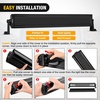 image:imageNilight 22 Inch Spot Flood Combo LED Light Bar Cover Black Protective Durable Polycarbonate Lens Waterproof Dustproof ScratchProof for SideMounted Roof Bumper Off Road Driving Fog Lighting