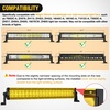 image:imageNilight 22 Inch Spot Flood Combo LED Light Bar Cover Yellow Protective Durable Polycarbonate Lens Waterproof Dustproof ScratchProof for SideMounted Roof Bumper Off Road Driving Fog Lighting
